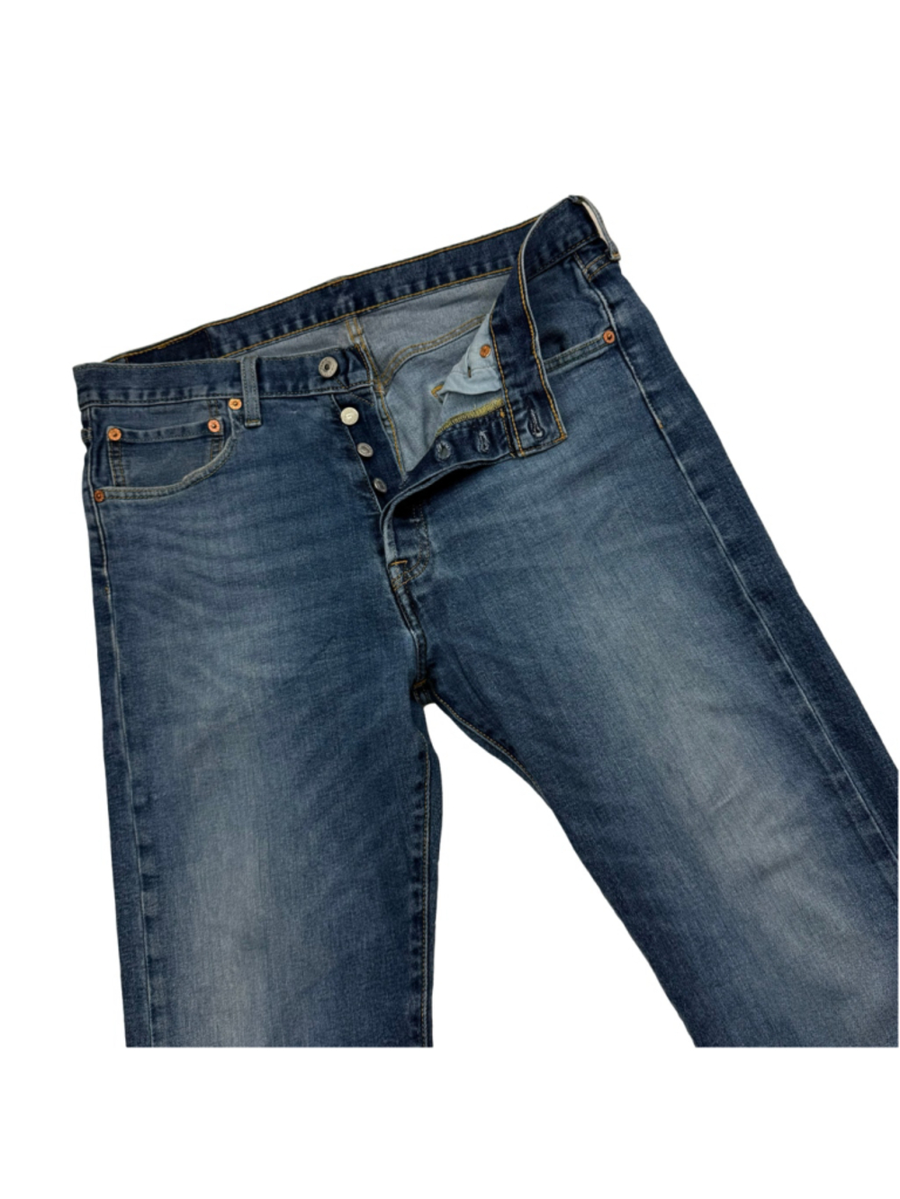 Men's Levi's 501 33x32 Straight Leg Jeans Blue Button Fly
